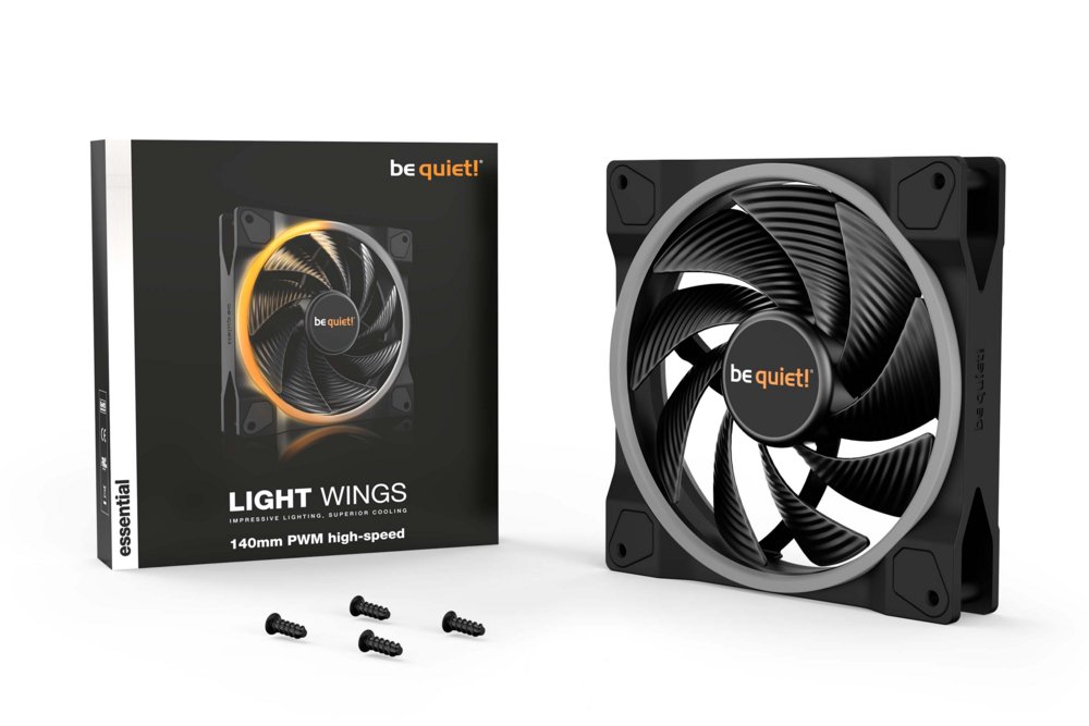 be quiet! Light Wings 140mm PWM High-Speed | Behuizingsventilator 14 cm | Zwart | 1 Stuk 5 be quiet! Light Wings 140mm PWM High-Speed | Behuizingsventilator 14 cm | Zwart | 1 Stuk - Afbeelding 5