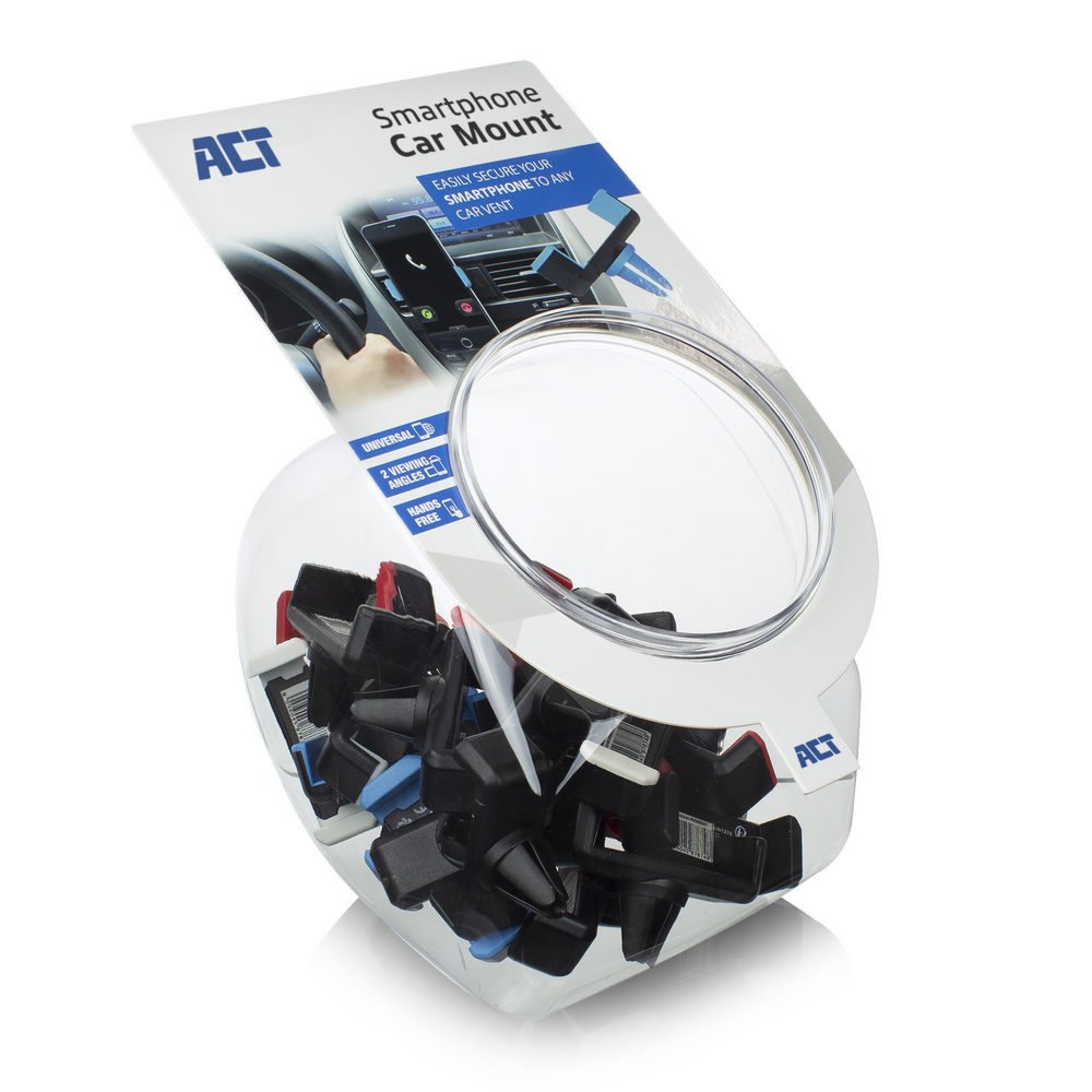 ACT AC9000 | Passieve Telefoonhouder voor in de Auto | Zwart | Set van 25 stuks 1 ACT AC9000 | Passieve Telefoonhouder voor in de Auto | Zwart | Set van 25 stuks