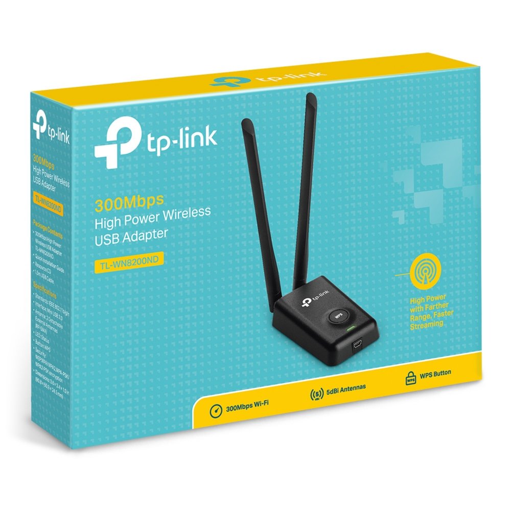 TP-Link TL-WN8200ND | Wi-Fi 4 USB Adapter | 300 Mbps | 2,4 GHz | Zwart 4 TP-Link TL-WN8200ND | Wi-Fi 4 USB Adapter | 300 Mbps | 2,4 GHz | Zwart - Afbeelding 4