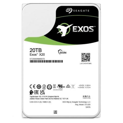 Seagate Exos X20 Enterprise HDD 3.5" | 20TB SATA III | 7200RPM 2 Seagate Exos X20 Enterprise HDD 3.5" | 20TB SATA III | 7200RPM - Afbeelding 2