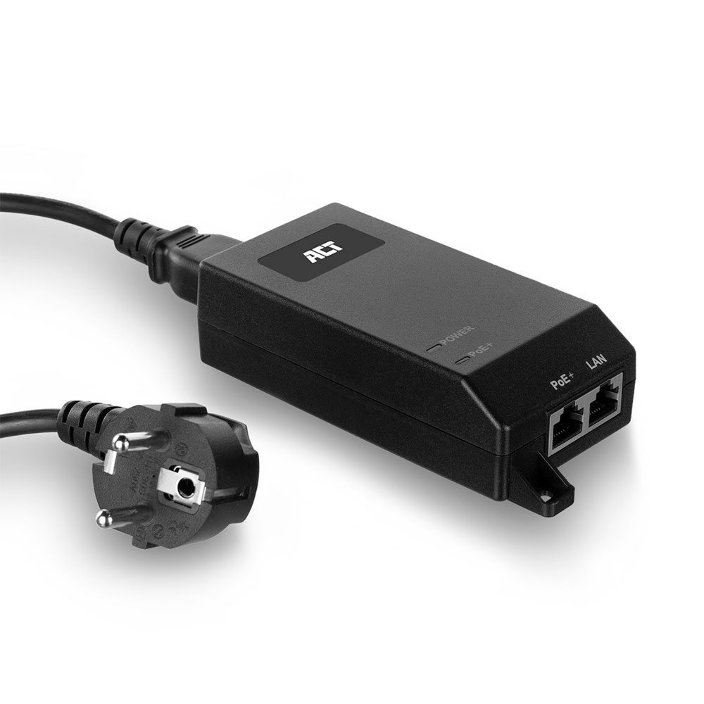 ACT AC4438 | Gigabit PoE+ Injector | 30W | IEEE 802.3af/at | 1x LAN 2 ACT AC4438 | Gigabit PoE+ Injector | 30W | IEEE 802.3af/at | 1x LAN - Afbeelding 2