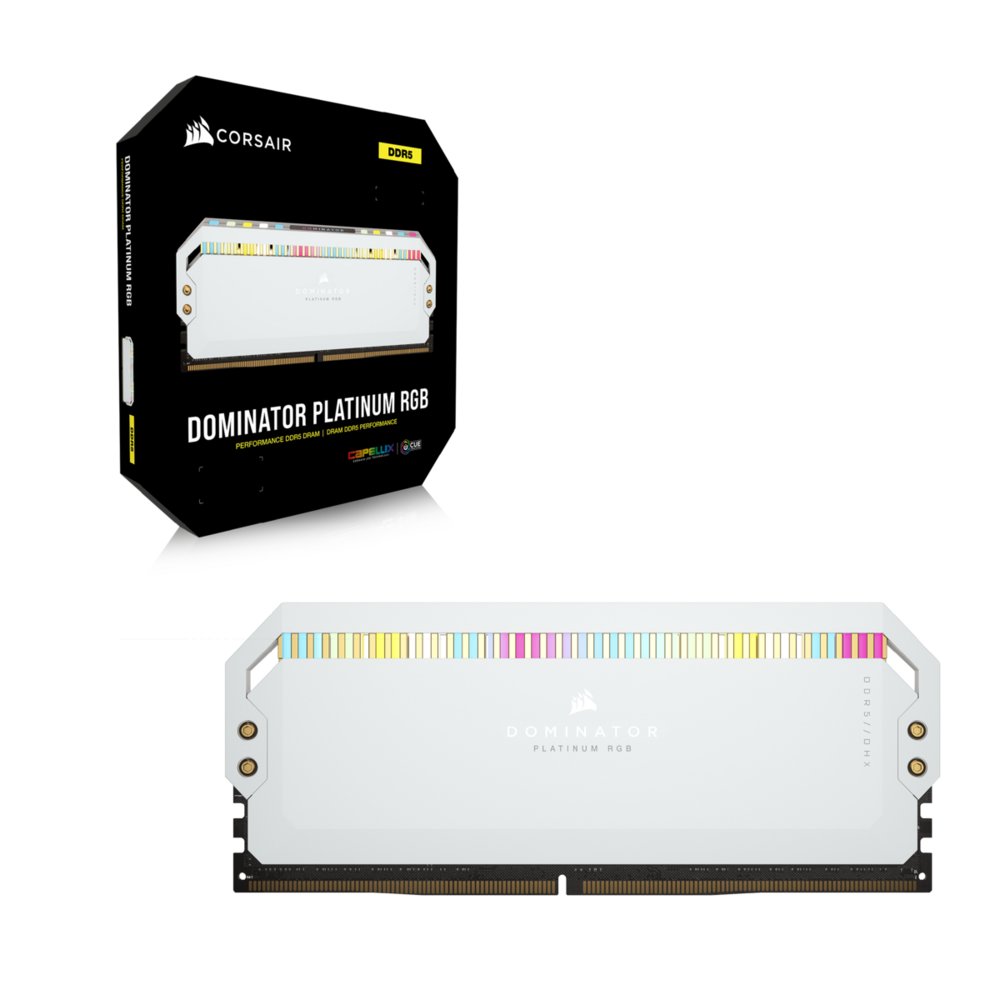 Corsair Dominator Platinum RGB Wit | 32GB 2x16GB DDR5 | 5600MHz | DIMM | CL40 | Geheugenmodule | RAM 2 Corsair Dominator Platinum RGB Wit | 32GB 2x16GB DDR5 | 5600MHz | DIMM | CL40 | Geheugenmodule | RAM - Afbeelding 2