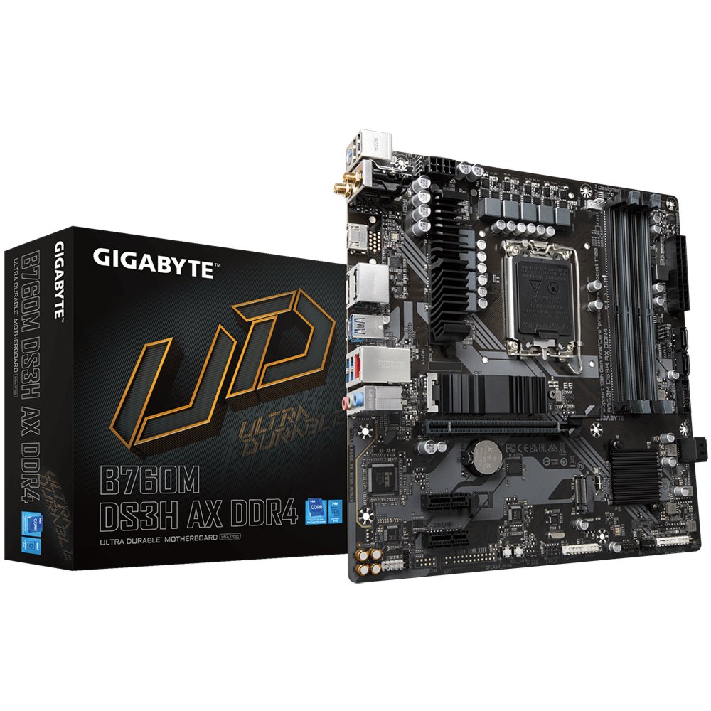 Gigabyte B760M DS3H AX DDR4 | Socket LGA 1700 | Intel B760 | 4xDDR4 | Micro-ATX | Moederbord 6 Gigabyte B760M DS3H AX DDR4 | Socket LGA 1700 | Intel B760 | 4xDDR4 | Micro-ATX | Moederbord - Afbeelding 6