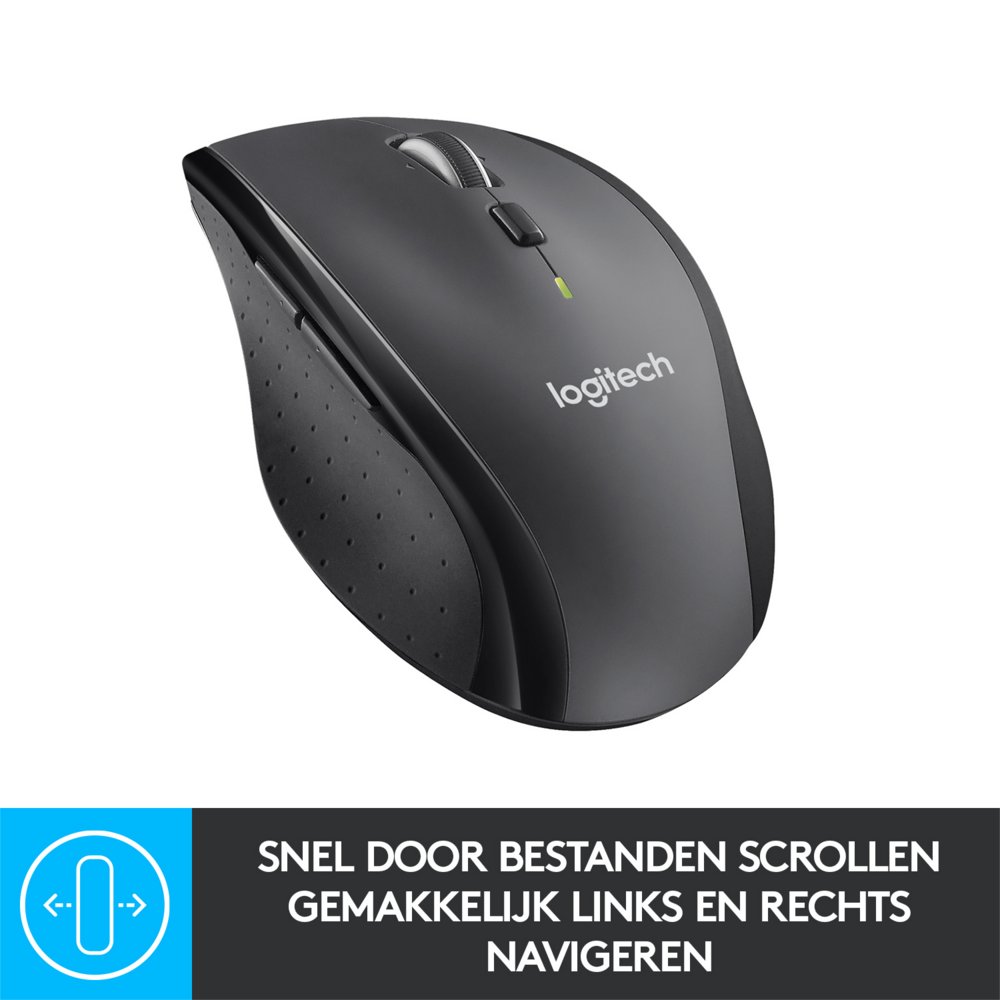 Logitech Marathon M705 | Draadloze Muis | Rechtshandig | RF | 1000 DPI | Zwart 8 Logitech Marathon M705 | Draadloze Muis | Rechtshandig | RF | 1000 DPI | Zwart - Afbeelding 8