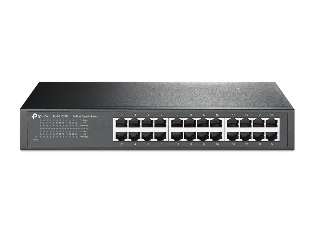 TP-Link TL-SG1024D | Unmanaged Switch | 24 Poorten | Gigabit Ethernet (10/100/1000 Mbps) | Grijs 2 TP-Link TL-SG1024D | Unmanaged Switch | 24 Poorten | Gigabit Ethernet (10/100/1000 Mbps) | Grijs - Afbeelding 2