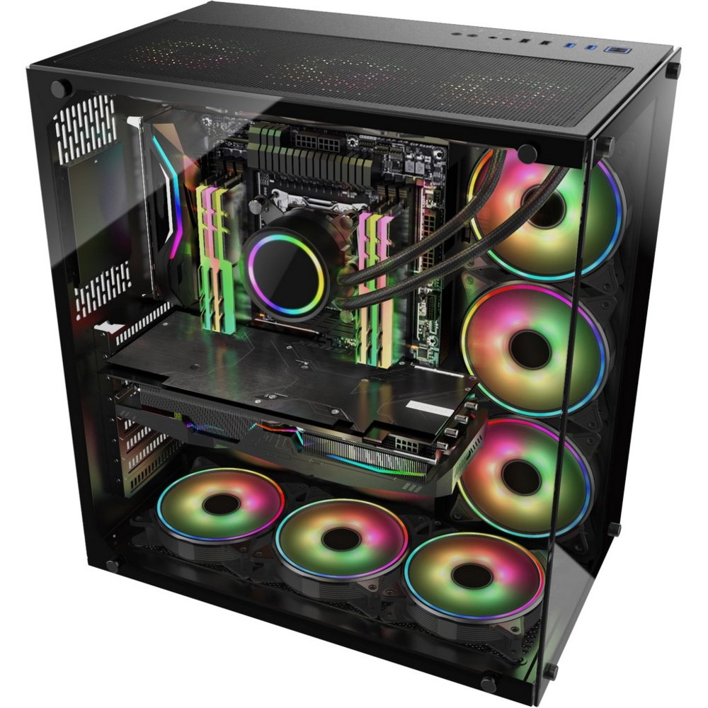 Inter-Tech C-701 Panorama | Full Tower Case | Zwart 4 Inter-Tech C-701 Panorama | Full Tower Case | Zwart - Afbeelding 4