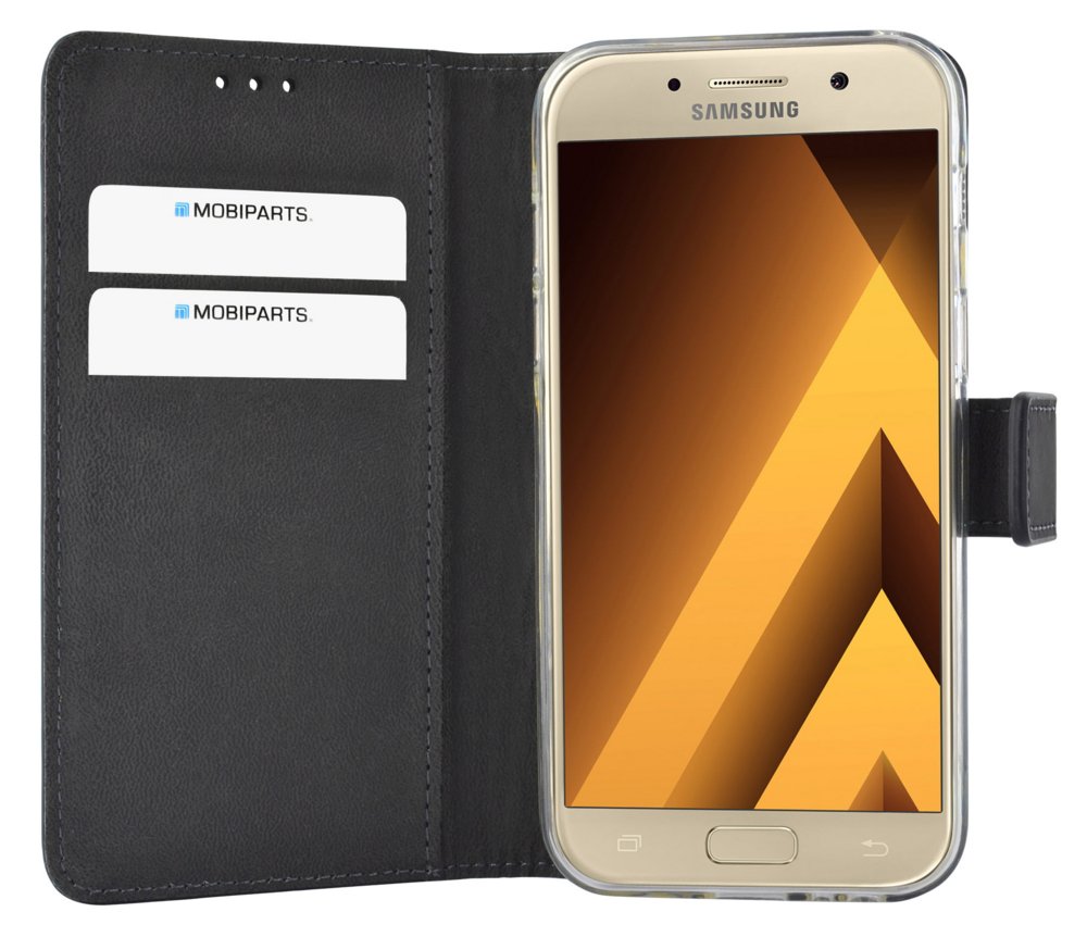 Mobiparts Premium Wallet TPU Case | Samsung Galaxy A3 (2017) | Zwart 4 Mobiparts Premium Wallet TPU Case | Samsung Galaxy A3 (2017) | Zwart - Afbeelding 4