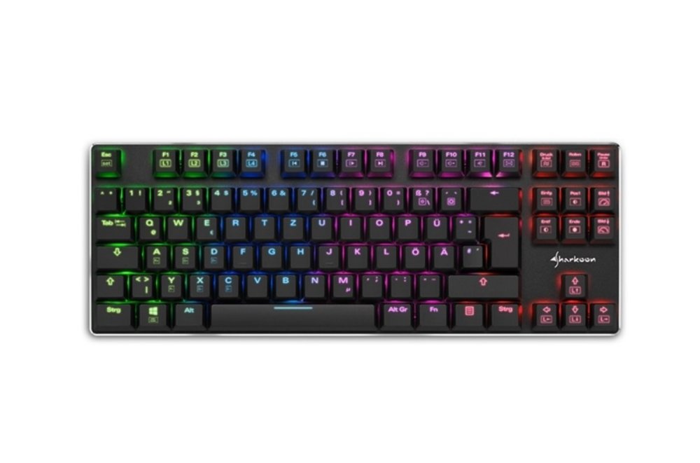 Sharkoon PureWriter TKL RGB Zwart | Bedraad Toetsenbord | QWERTY US 1 Sharkoon PureWriter TKL RGB Zwart | Bedraad Toetsenbord | QWERTY US