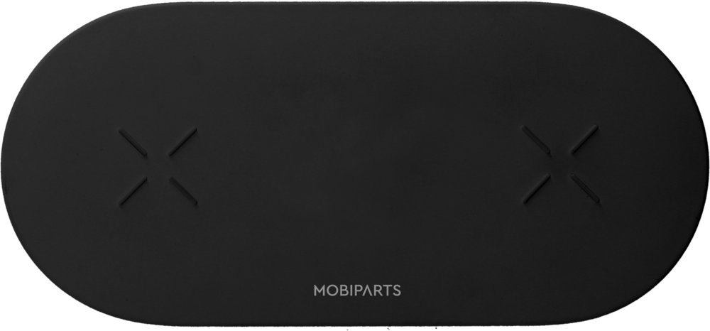 Mobiparts Dual Fast Wireless Charging Pad | Draadloze Oplader 10W Qi | Zwart 4 Mobiparts Dual Fast Wireless Charging Pad | Draadloze Oplader 10W Qi | Zwart - Afbeelding 4