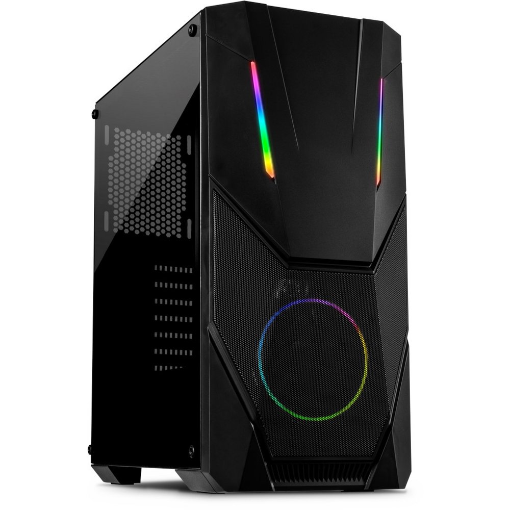 Inter-Tech IT-3303 Hornet RGB | Midi Tower Case | Zwart 1 Inter-Tech IT-3303 Hornet RGB | Midi Tower Case | Zwart