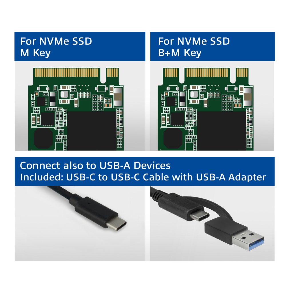 ACT AC1615 | USB-C M.2 NVMe/PCIe SSD Behuizing | Tool-Free | Aluminium | USB 3.2 Gen2 (10 Gbps) 4 ACT AC1615 | USB-C M.2 NVMe/PCIe SSD Behuizing | Tool-Free | Aluminium | USB 3.2 Gen2 (10 Gbps) - Afbeelding 4