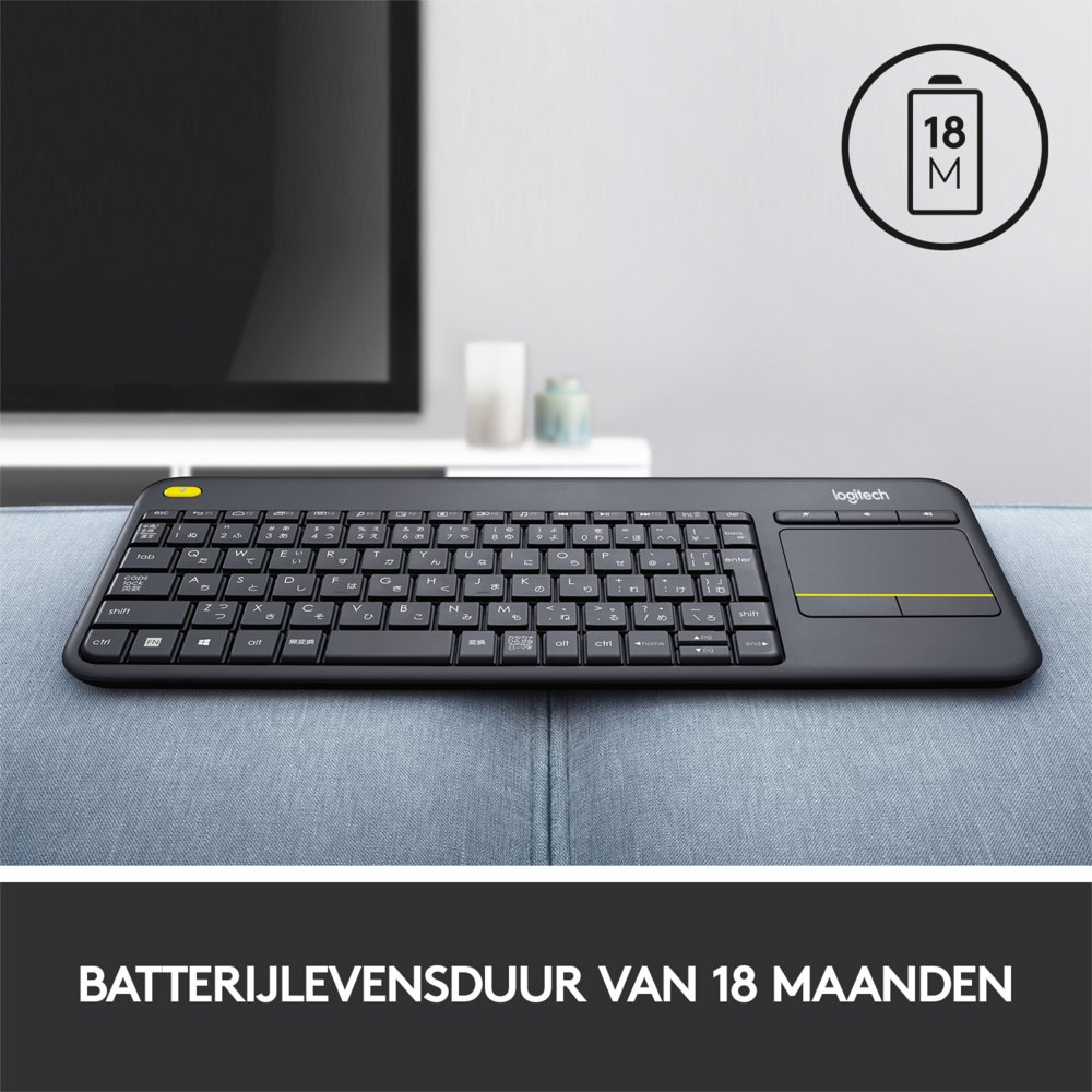 Logitech K400 | Draadloos Toetsenbord met Touchpad | QWERTY 8 Logitech K400 | Draadloos Toetsenbord met Touchpad | QWERTY - Afbeelding 8