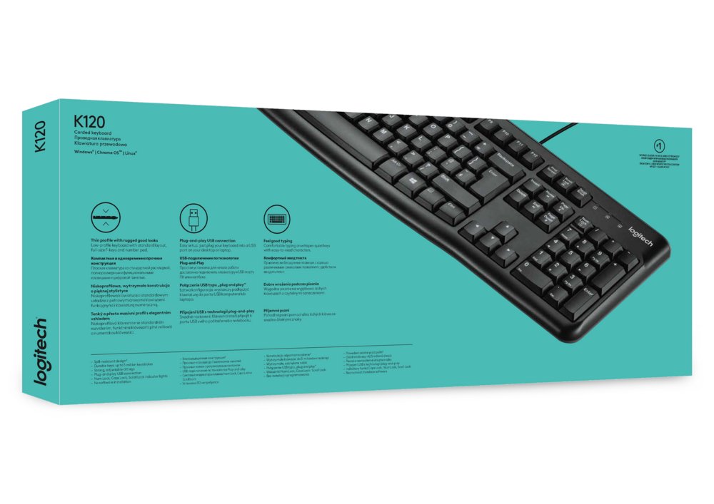 Logitech Keyboard K120 | Zakelijk Bedraad Toetsenbord | QWERTY 8 Logitech Keyboard K120 | Zakelijk Bedraad Toetsenbord | QWERTY - Afbeelding 8