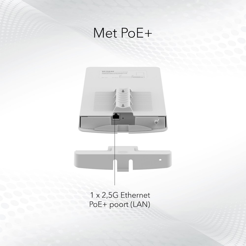 NETGEAR Insight Cloud AX1800 (WAX610Y) | WiFi 6 Outdoor Access Point | 1800 Mbit/s | PoE+ | Inclusief Montagebeugel 7 NETGEAR Insight Cloud AX1800 (WAX610Y) | WiFi 6 Outdoor Access Point | 1800 Mbit/s | PoE+ | Inclusief Montagebeugel - Afbeelding 7