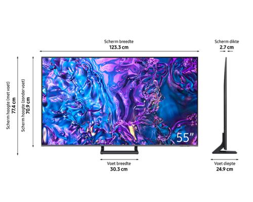 Samsung QE55Q77DAT | 55'' Ultra HD 4K | QLED Smart TV | Wifi | Tizen | Local Dimming | HDR10+ | 100Hz 4 Samsung QE55Q77DAT | 55'' Ultra HD 4K | QLED Smart TV | Wifi | Tizen | Local Dimming | HDR10+ | 100Hz - Afbeelding 4