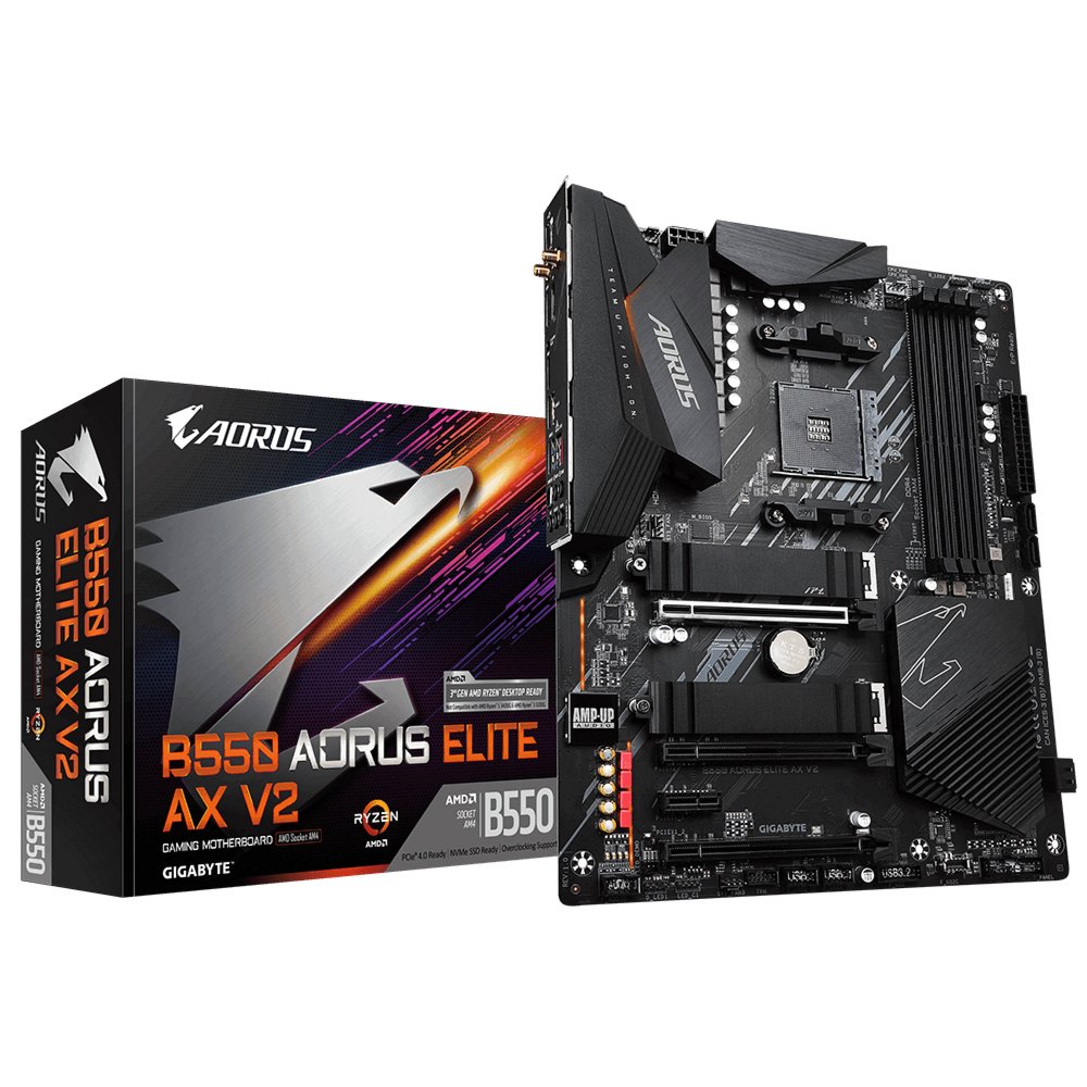Gigabyte B550 AORUS ELITE AX V2 | Socket AM4 | AMD B550 | 4xDDR4 | ATX | Moederbord 1 Gigabyte B550 AORUS ELITE AX V2 | Socket AM4 | AMD B550 | 4xDDR4 | ATX | Moederbord