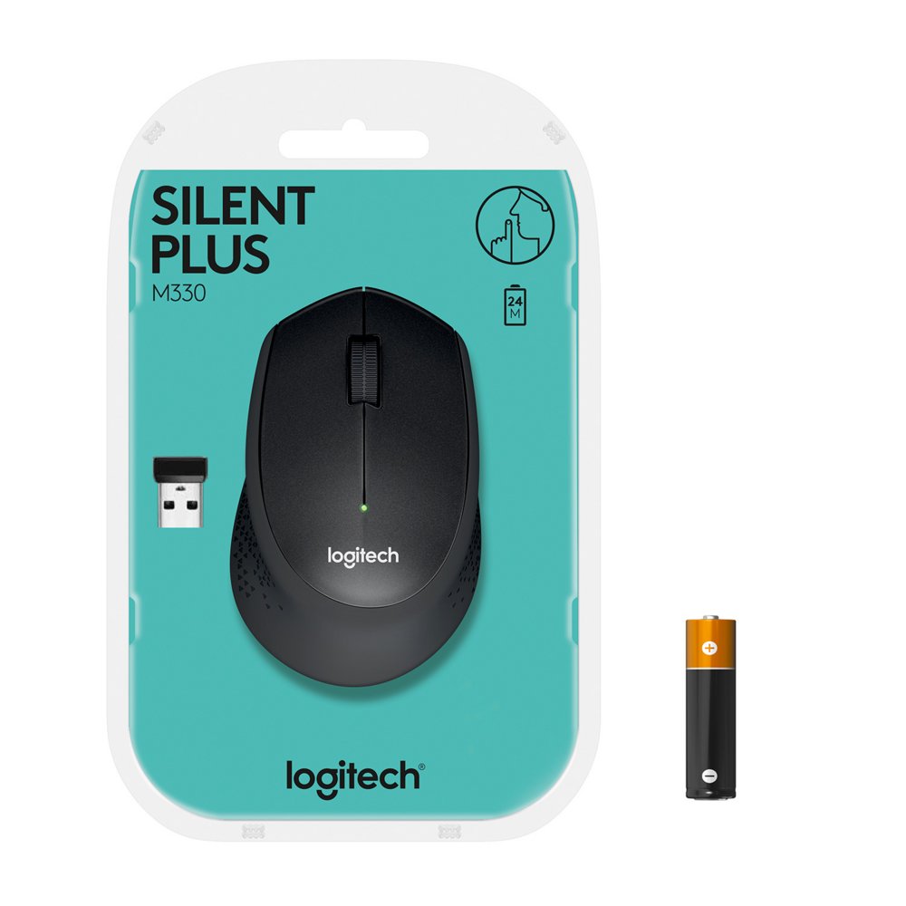 Logitech M330 Silent | Draadloze Muis | Rechtshandig | RF | 1000 DPI | Zwart 8 Logitech M330 Silent | Draadloze Muis | Rechtshandig | RF | 1000 DPI | Zwart - Afbeelding 8