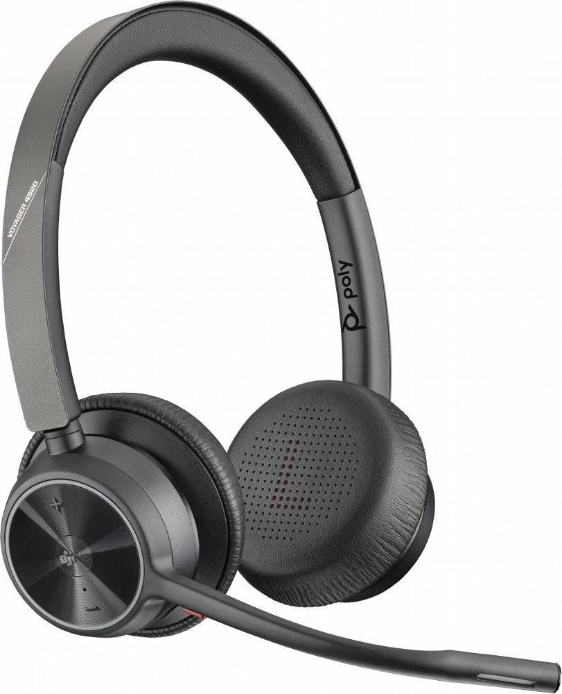 Poly Voyager 4320 MS Stereo | Bluetooth Headset | USB-A Dongle (BT700) | Zwart 1 Poly Voyager 4320 MS Stereo | Bluetooth Headset | USB-A Dongle (BT700) | Zwart