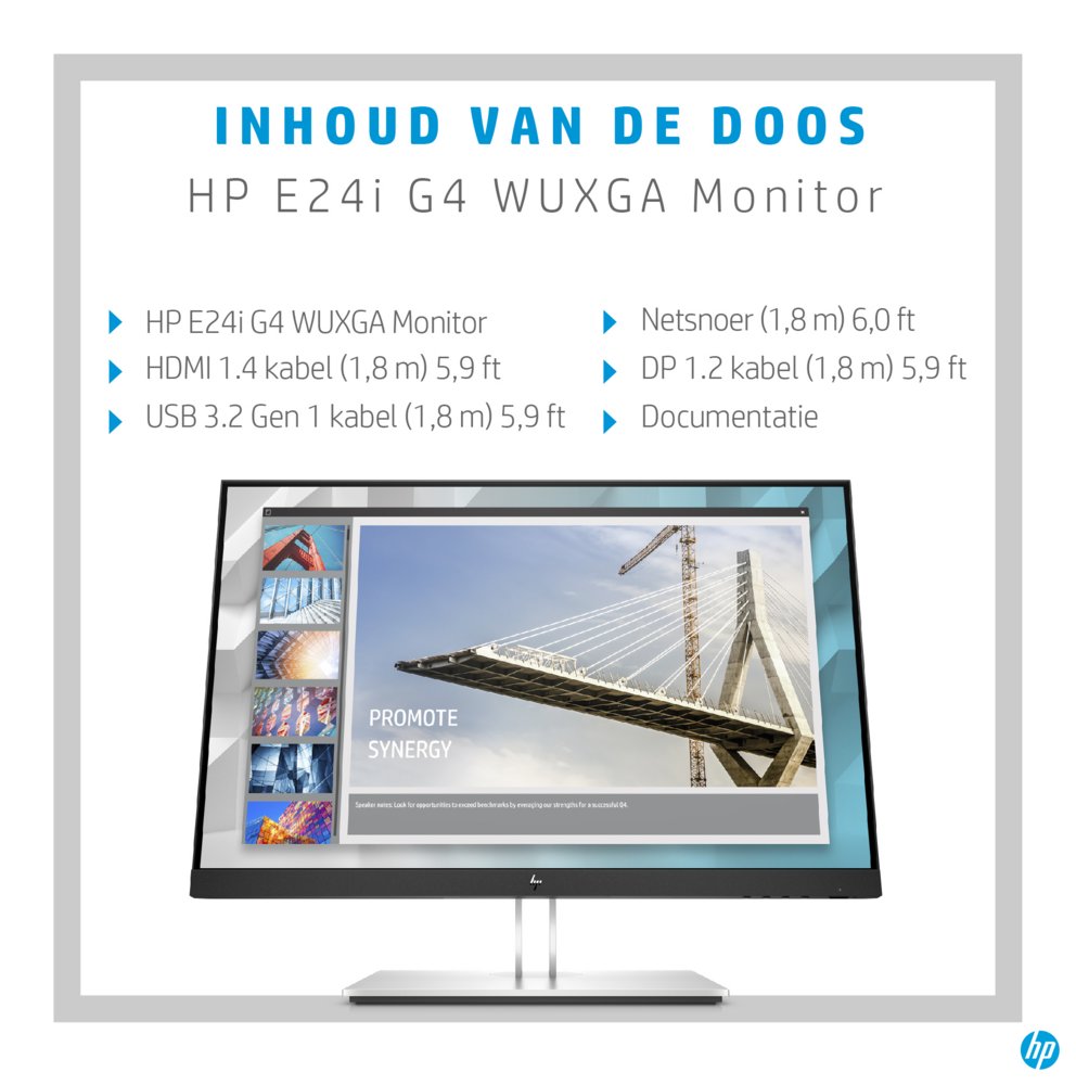 HP E24i G4 24" | 1920x1200 WUXGA IPS | 60Hz | 5ms | 99% sRGB | USB Hub | Ergonomisch Verstelbaar | Monitor 8 HP E24i G4 24" | 1920x1200 WUXGA IPS | 60Hz | 5ms | 99% sRGB | USB Hub | Ergonomisch Verstelbaar | Monitor - Afbeelding 8