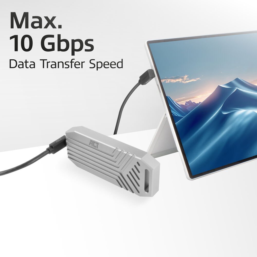 ACT AC7477 | USB 3.2 Gen 2 Kabel | USB-C (haaks boven/beneden) naar USB-C (haaks boven/beneden) | 60W | 10Gbps | 1m | Zwart 5 ACT AC7477 | USB 3.2 Gen 2 Kabel | USB-C (haaks boven/beneden) naar USB-C (haaks boven/beneden) | 60W | 10Gbps | 1m | Zwart - Afbeelding 5