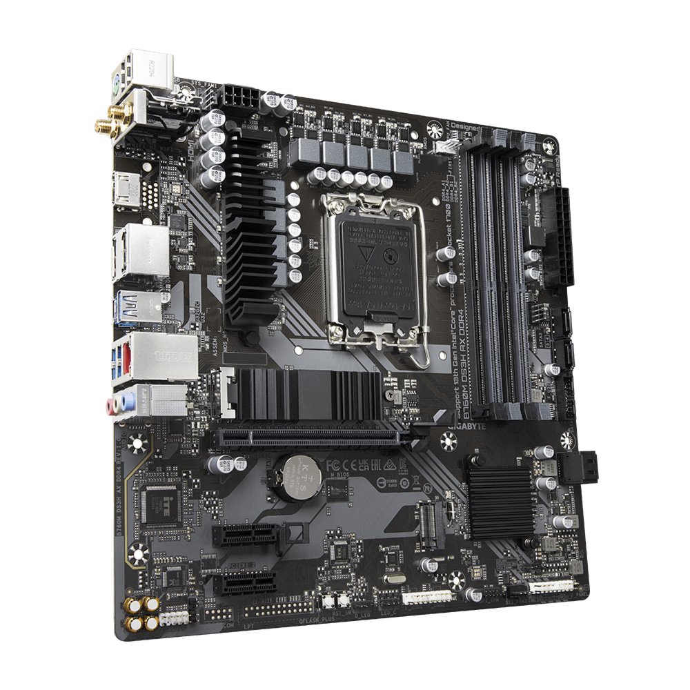 Gigabyte B760M DS3H AX DDR4 | Socket LGA 1700 | Intel B760 | 4xDDR4 | Micro-ATX | Moederbord 3 Gigabyte B760M DS3H AX DDR4 | Socket LGA 1700 | Intel B760 | 4xDDR4 | Micro-ATX | Moederbord - Afbeelding 3