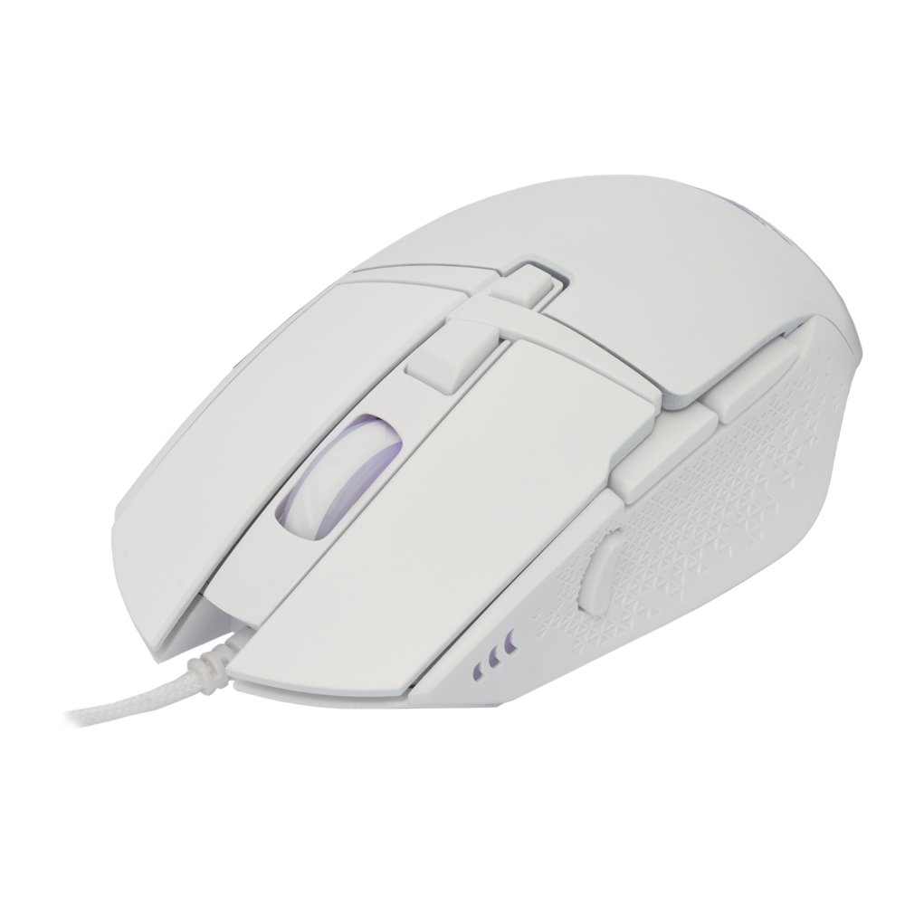 Baracuda RAPTOR RGB | Bedrade Gaming Muis | USB-A | 6400 DPI | Wit 2 Baracuda RAPTOR RGB | Bedrade Gaming Muis | USB-A | 6400 DPI | Wit - Afbeelding 2