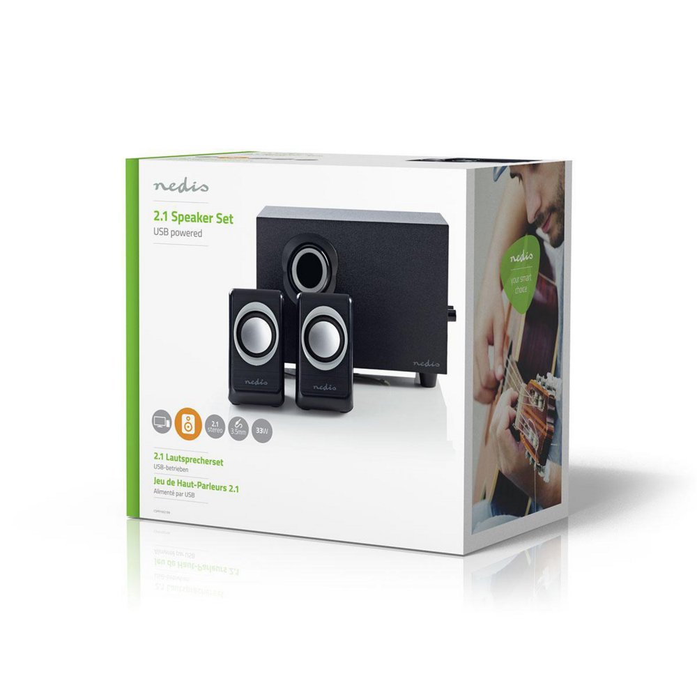 Nedis CSPR10021BK | 2.1 Luidsprekerset | 16W RMS | Zwart 5 Nedis CSPR10021BK | 2.1 Luidsprekerset | 16W RMS | Zwart - Afbeelding 5