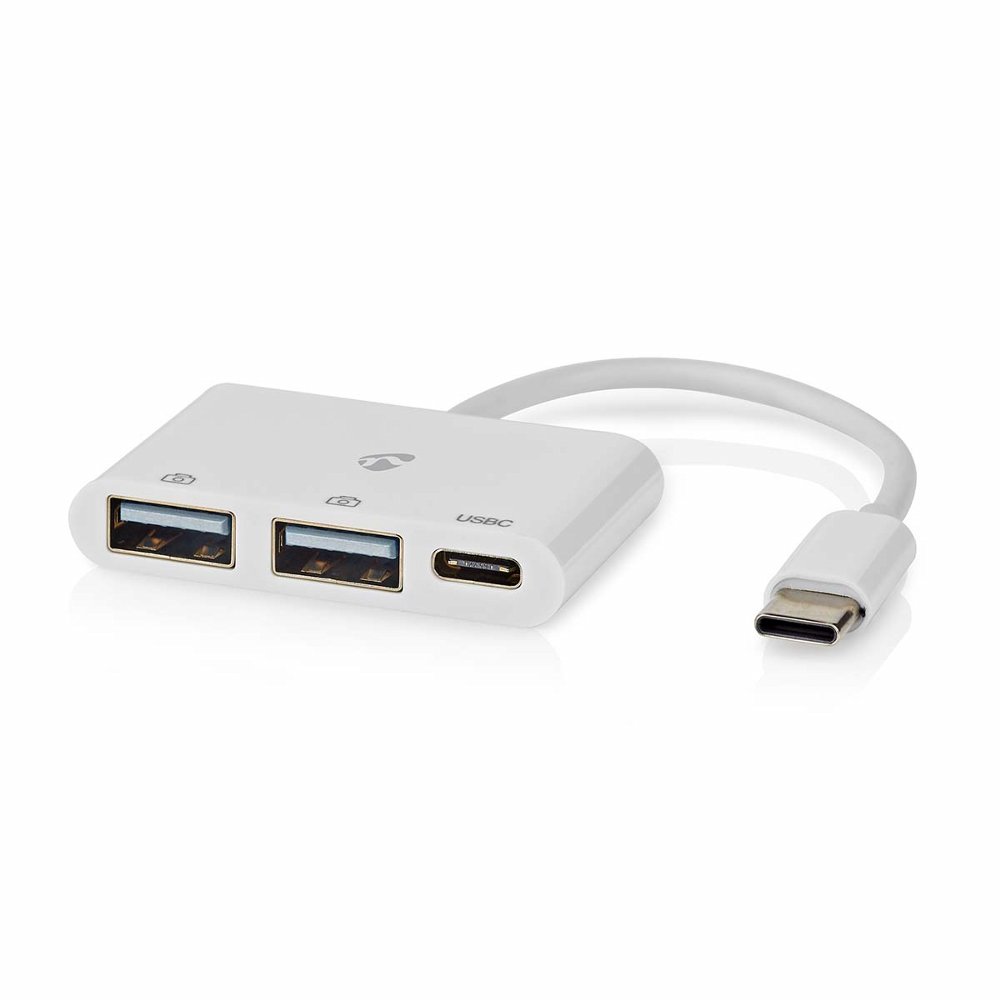 Nedis CCGB64785WT01 | Interface Hub USB 2.0 Type-C | 2× USB-A + 1× USB-C | 5000 Mbit/s | Wit 1 Nedis CCGB64785WT01 | Interface Hub USB 2.0 Type-C | 2× USB-A + 1× USB-C | 5000 Mbit/s | Wit
