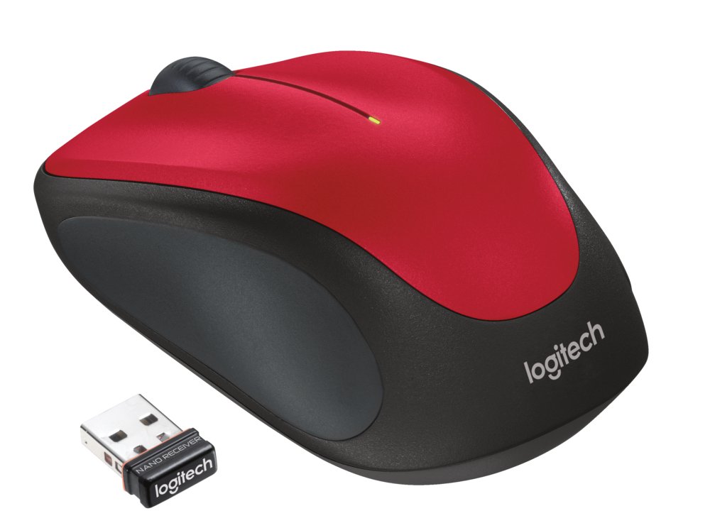 Logitech M235 | Draadloze Muis | Links- en Rechtshandig | RF | 1000 DPI | Rood/Zwart 3 Logitech M235 | Draadloze Muis | Links- en Rechtshandig | RF | 1000 DPI | Rood/Zwart - Afbeelding 3
