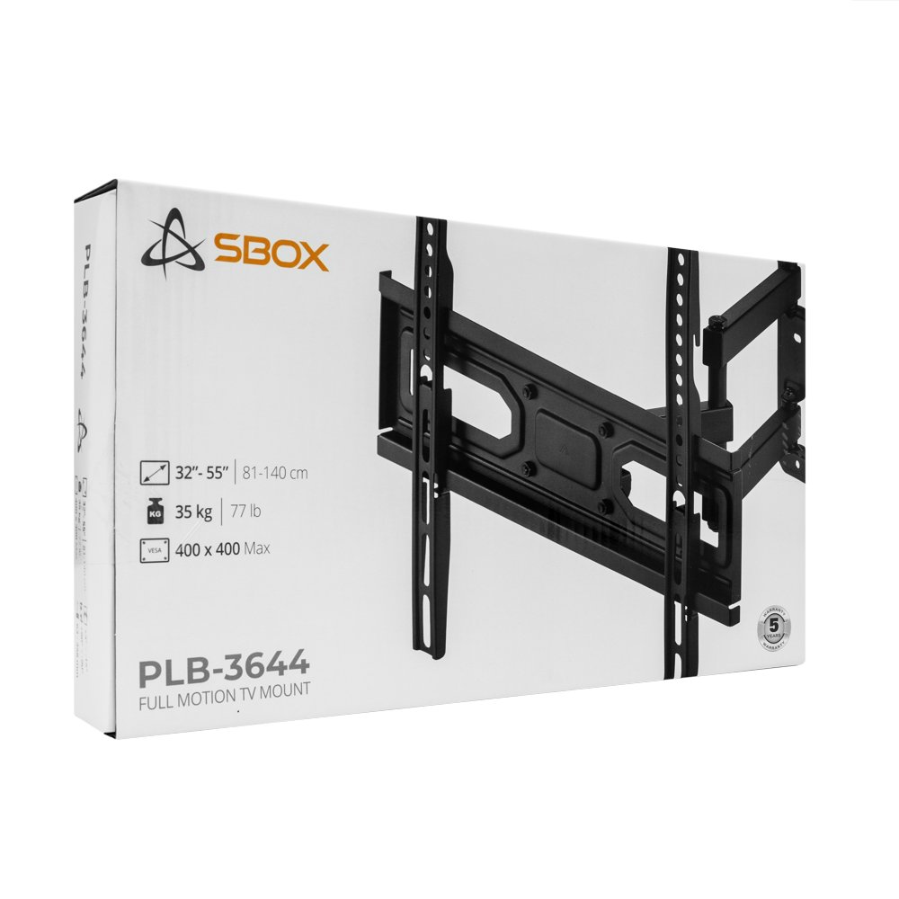 SBOX PLB-3644-2 | TV-beugel | 32-55" | Max 35kg | VESA 400x400 9 SBOX PLB-3644-2 | TV-beugel | 32-55" | Max 35kg | VESA 400x400 - Afbeelding 9