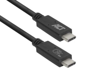 ACT AC7431 | USB4 Gen 2x2 Kabel | USB-C naar USB-C | 1m | Zwart