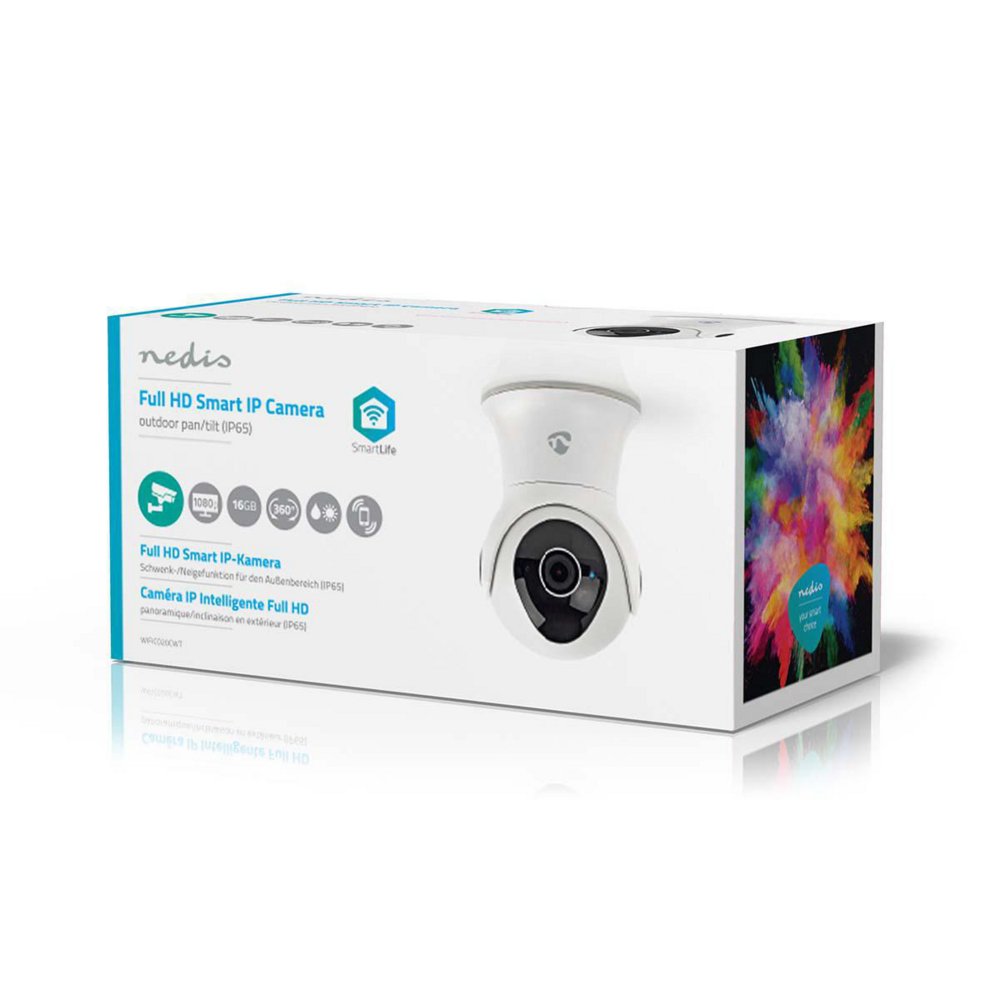 Nedis WIFICO20CWT | Wi-Fi Smart IP-buitencamera | Full HD 1080p | PTZ | Nachtzicht 15 m | Tweeweg-audio | IP65 | Wit 5 Nedis WIFICO20CWT | Wi-Fi Smart IP-buitencamera | Full HD 1080p | PTZ | Nachtzicht 15 m | Tweeweg-audio | IP65 | Wit - Afbeelding 5