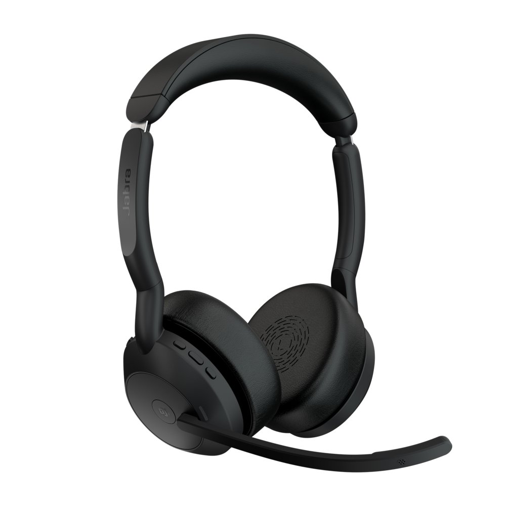 Jabra Evolve2 55 MS Stereo | Bluetooth & USB-A Headset | Met Oplaadhouder | Zwart | Voor Kantoor & Callcenter 2 Jabra Evolve2 55 MS Stereo | Bluetooth & USB-A Headset | Met Oplaadhouder | Zwart | Voor Kantoor & Callcenter - Afbeelding 2