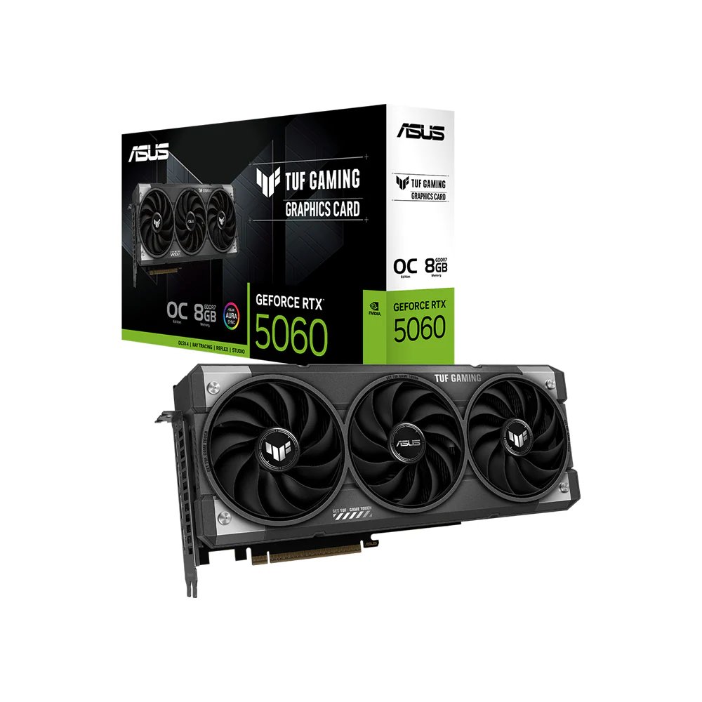 ASUS TUF Gaming GeForce RTX 5060 | 8GB GDDR7 | DLSS 4 | Videokaart | Nvidia GPU 1 ASUS TUF Gaming GeForce RTX 5060 | 8GB GDDR7 | DLSS 4 | Videokaart | Nvidia GPU