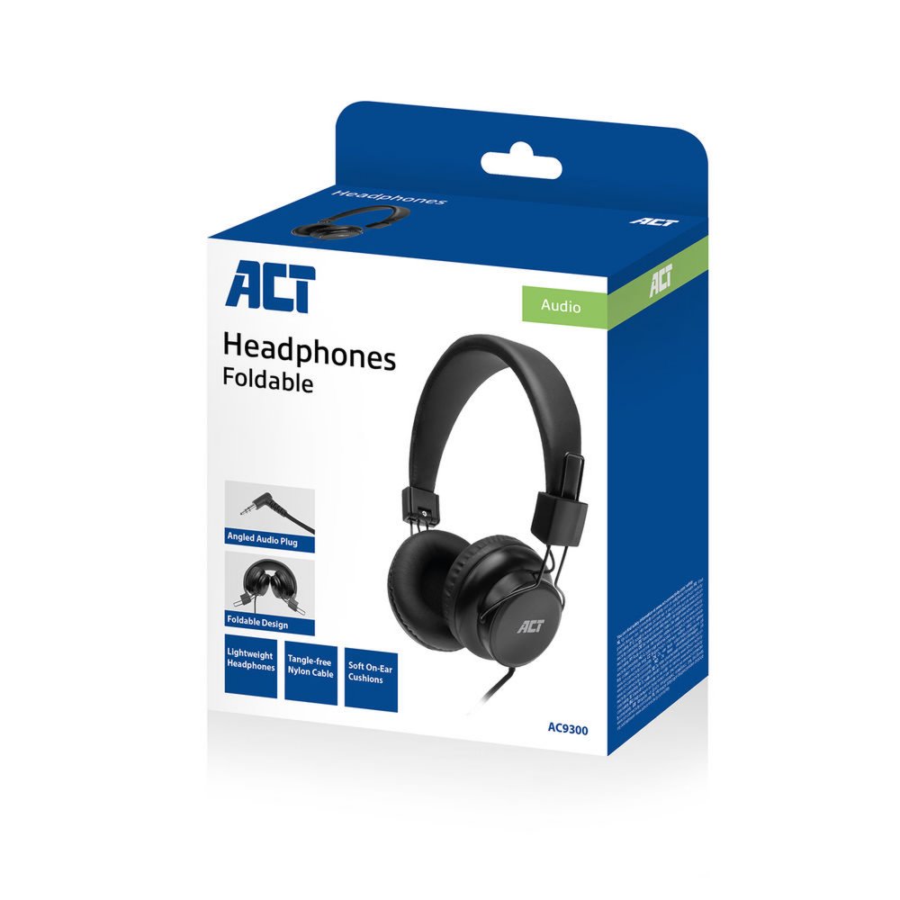 ACT AC9300 | On-Ear Bedrade 3,5mm Koptelefoon | Zwart 3 ACT AC9300 | On-Ear Bedrade 3,5mm Koptelefoon | Zwart - Afbeelding 3