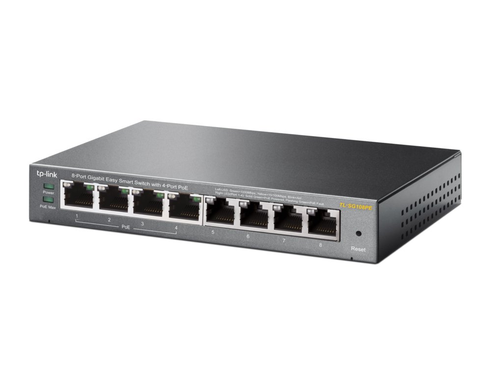 TP-Link TL-SG108PE | 8-Poorts Gigabit Easy Smart Switch | 4x PoE+ | Managed 3 TP-Link TL-SG108PE | 8-Poorts Gigabit Easy Smart Switch | 4x PoE+ | Managed - Afbeelding 3