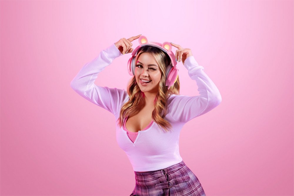 Razer Kraken Kitty V2 Pro | Bedrade On-Ear USB Gaming Headset | Roze 6 Razer Kraken Kitty V2 Pro | Bedrade On-Ear USB Gaming Headset | Roze - Afbeelding 6