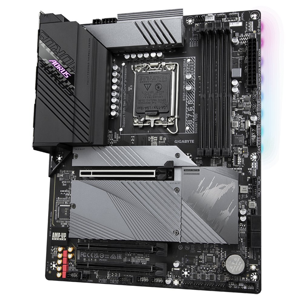 Gigabyte B760 AORUS MASTER DDR4 (rev. 1.0) | Socket LGA 1700 | Intel B760 | 4xDDR4 | ATX | Moederbord 4 Gigabyte B760 AORUS MASTER DDR4 (rev. 1.0) | Socket LGA 1700 | Intel B760 | 4xDDR4 | ATX | Moederbord - Afbeelding 4