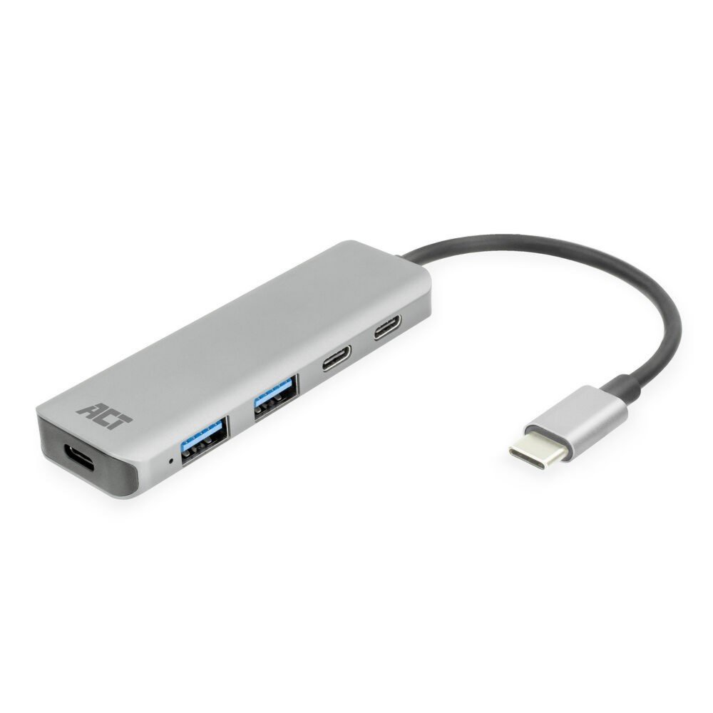 ACT AC7072 USB-C Hub 3.0 | 2x USB-A & 2x USB-C Poorten | 5 Gbps | Aluminium Behuizing | 12 cm Kabel 1 ACT AC7072 USB-C Hub 3.0 | 2x USB-A & 2x USB-C Poorten | 5 Gbps | Aluminium Behuizing | 12 cm Kabel