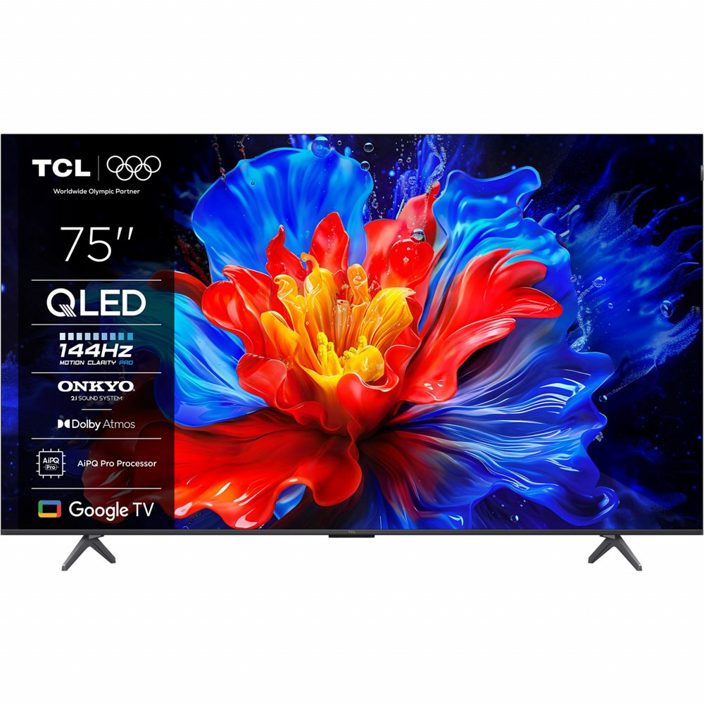 TCL 75P8K | 75" 4K Ultra HD QLED Smart TV | Google TV | Quantum Dot | Dolby Vision | 120Hz (2025) 1 TCL 75P8K | 75" 4K Ultra HD QLED Smart TV | Google TV | Quantum Dot | Dolby Vision | 120Hz (2025)