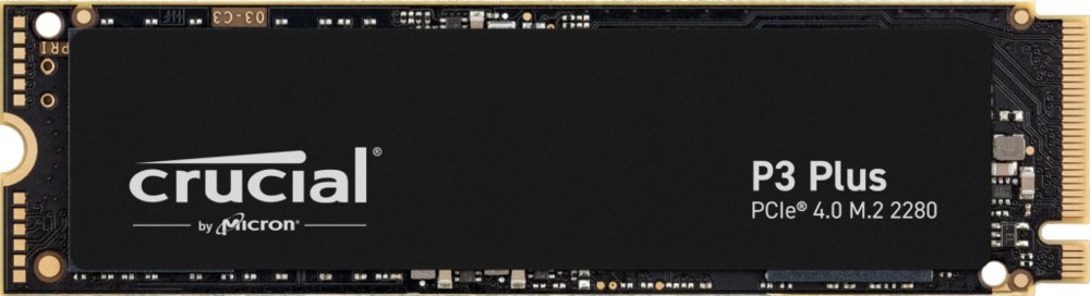 Crucial P3 Plus | 500 GB NVMe SSD | M.2 Gen4 | 4.700 MB/s Lezen | 1.900 MB/s Schrijven 1 Crucial P3 Plus | 500 GB NVMe SSD | M.2 Gen4 | 4.700 MB/s Lezen | 1.900 MB/s Schrijven