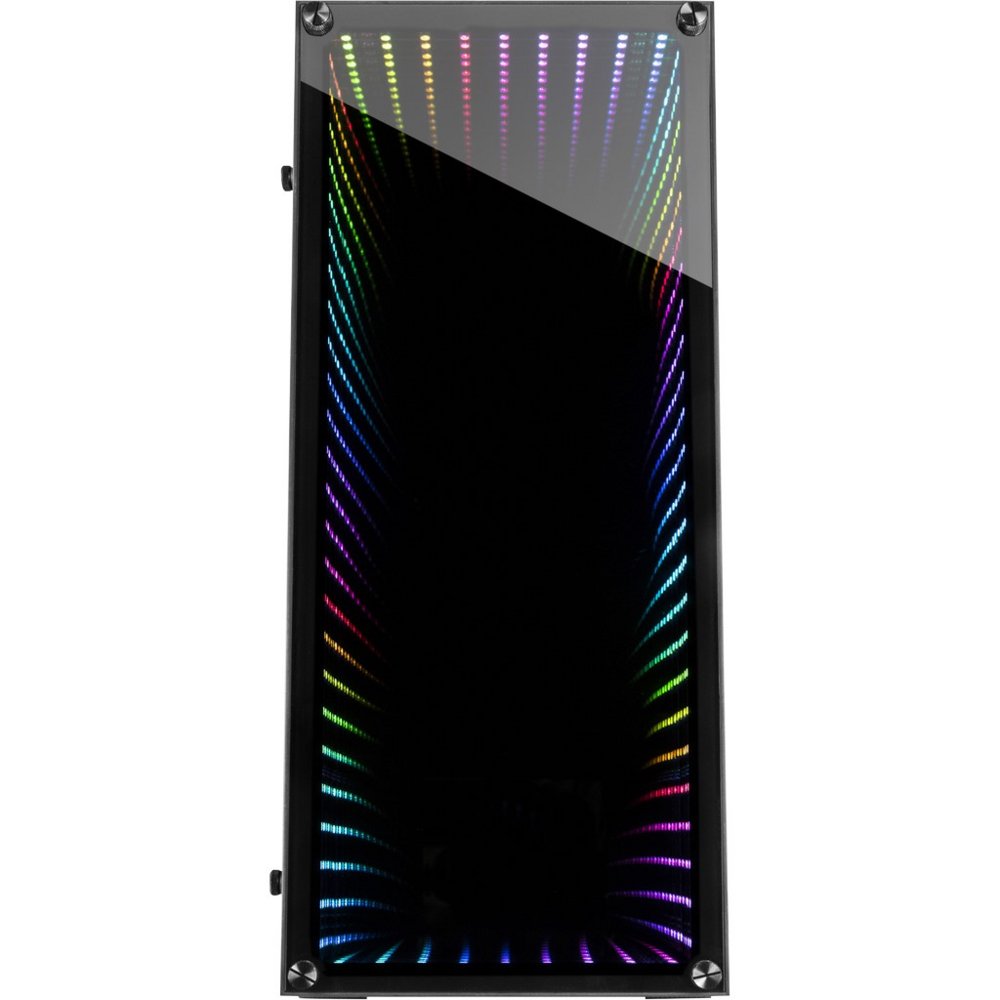 Inter-Tech X-908 Infini2 | Infinity Mirror | Tower Case | USB-C | Zwart 2 Inter-Tech X-908 Infini2 | Infinity Mirror | Tower Case | USB-C | Zwart - Afbeelding 2