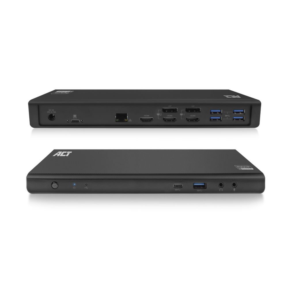 ACT AC7048 | Docking Station & Poortreplicator | USB-C 3.2 Gen 1 | Zwart 1 ACT AC7048 | Docking Station & Poortreplicator | USB-C 3.2 Gen 1 | Zwart
