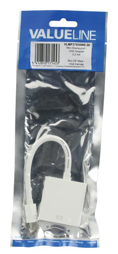 Valueline adapterkabel | Mini DisplayPort naar VGA | 0,2 m | Wit 3 Valueline adapterkabel | Mini DisplayPort naar VGA | 0,2 m | Wit - Afbeelding 3