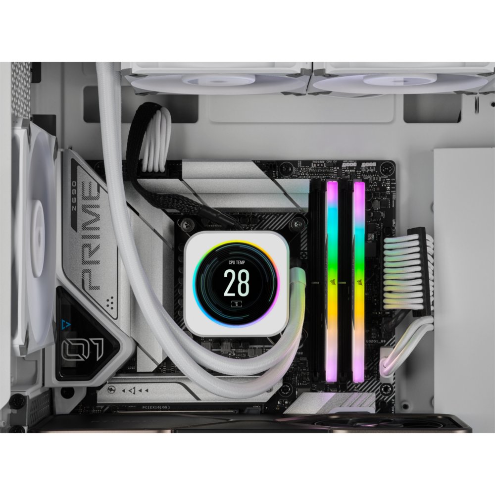 Corsair Vengeance RGB Wit | 32GB 2x16GB DDR5 | 6000MHz | DIMM | CL40 | Geheugenmodule | RAM 2 Corsair Vengeance RGB Wit | 32GB 2x16GB DDR5 | 6000MHz | DIMM | CL40 | Geheugenmodule | RAM - Afbeelding 2