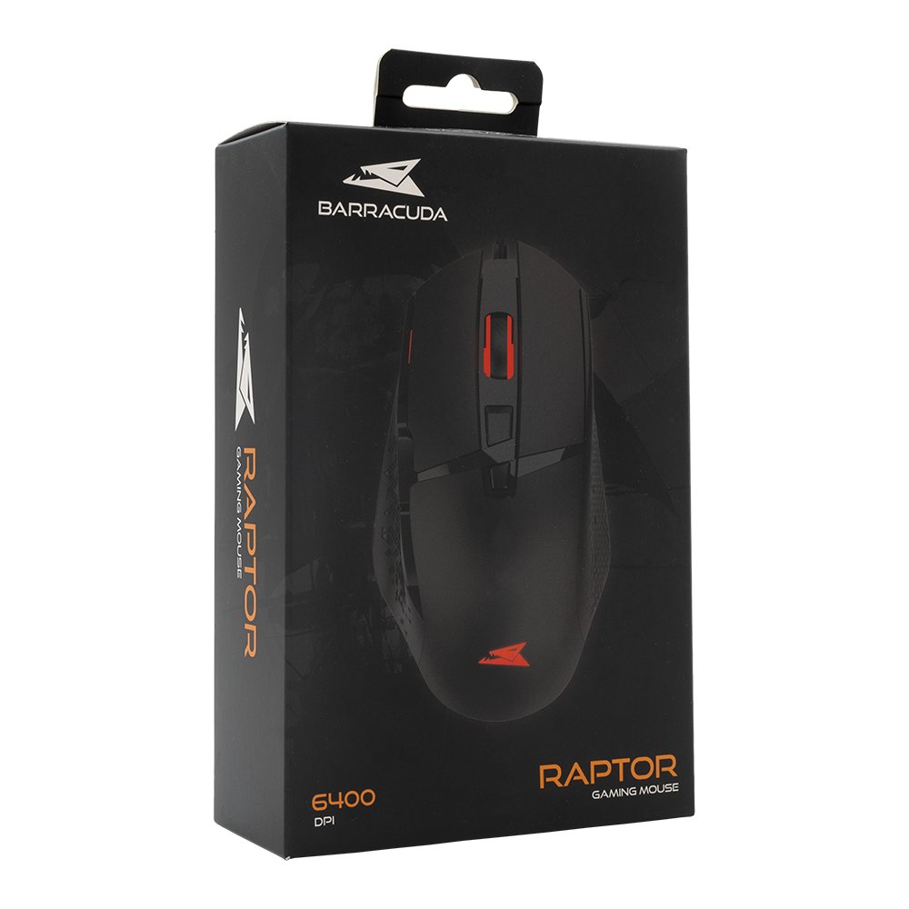 Baracuda RAPTOR RGB | Bedrade Gaming Muis | USB-A | 6400 DPI | Zwart 2 Baracuda RAPTOR RGB | Bedrade Gaming Muis | USB-A | 6400 DPI | Zwart - Afbeelding 2