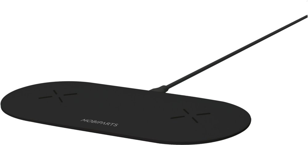 Mobiparts Dual Fast Wireless Charging Pad | Draadloze Oplader 10W Qi | Zwart 3 Mobiparts Dual Fast Wireless Charging Pad | Draadloze Oplader 10W Qi | Zwart - Afbeelding 3