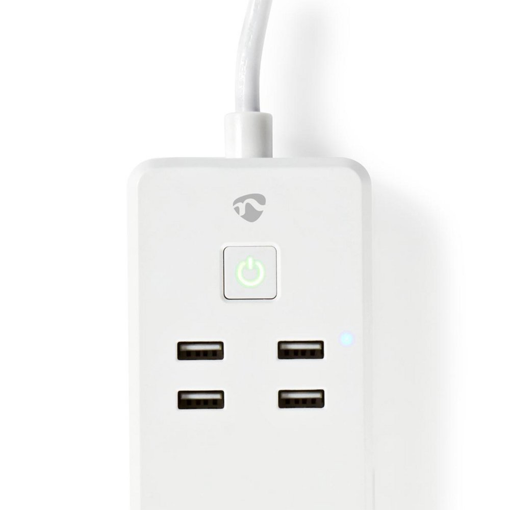 Nedis | Wi-Fi Slimme Stekkerdoos | 4 Stopcontacten | 2 USB-poorten | Wit 3 Nedis | Wi-Fi Slimme Stekkerdoos | 4 Stopcontacten | 2 USB-poorten | Wit - Afbeelding 3