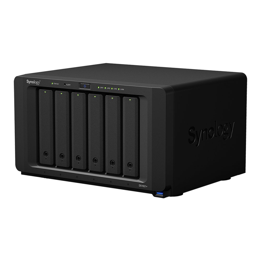 Synology DiskStation DS1621+ NAS | 6 Drive Bays | AMD Ryzen V1500B | 4x Gigabit Ethernet | Desktop | Zwart 2 Synology DiskStation DS1621+ NAS | 6 Drive Bays | AMD Ryzen V1500B | 4x Gigabit Ethernet | Desktop | Zwart - Afbeelding 2