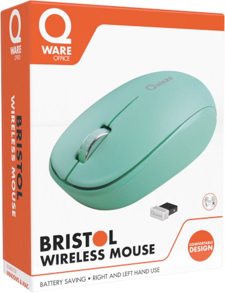QWARE Wireless Mouse Bristol Mint 2 QWARE Wireless Mouse Bristol Mint - Afbeelding 2